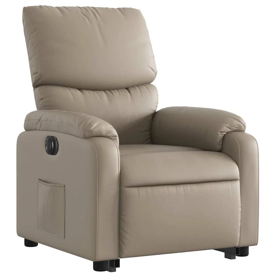 Fauteuil inclinable électrique cappuccino similicuir - 4