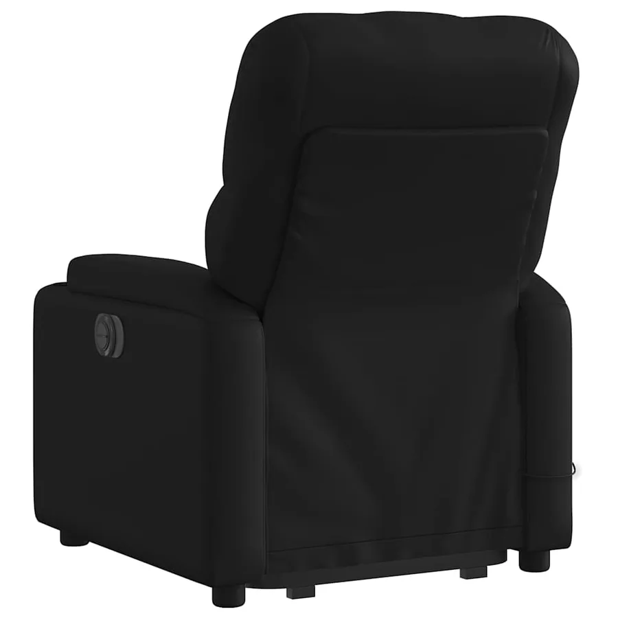 Fauteuil inclinable de massage Noir Similicuir - 5