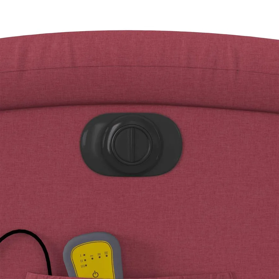 Fauteuil inclinable de massage électrique Rouge bordeaux Tissu - 12