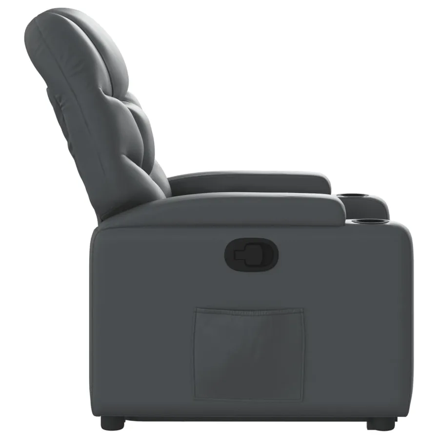Fauteuil inclinable Gris Similicuir - 10