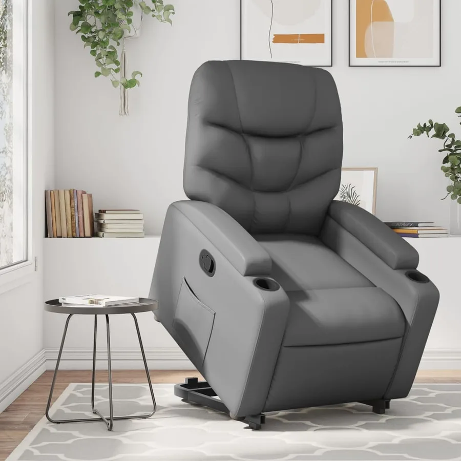 Fauteuil inclinable Gris Similicuir - 15