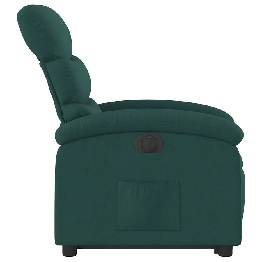 Fauteuil inclinable électrique vert foncé tissu - 10