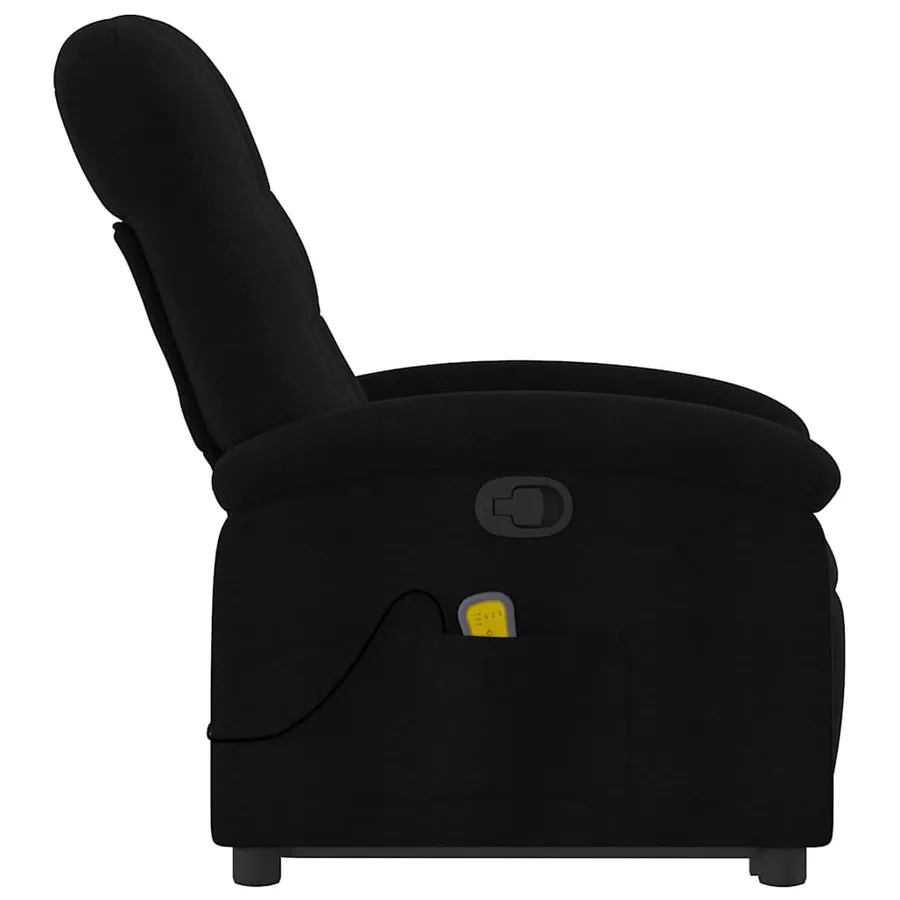 Fauteuil de massage inclinable Noir Tissu - 10