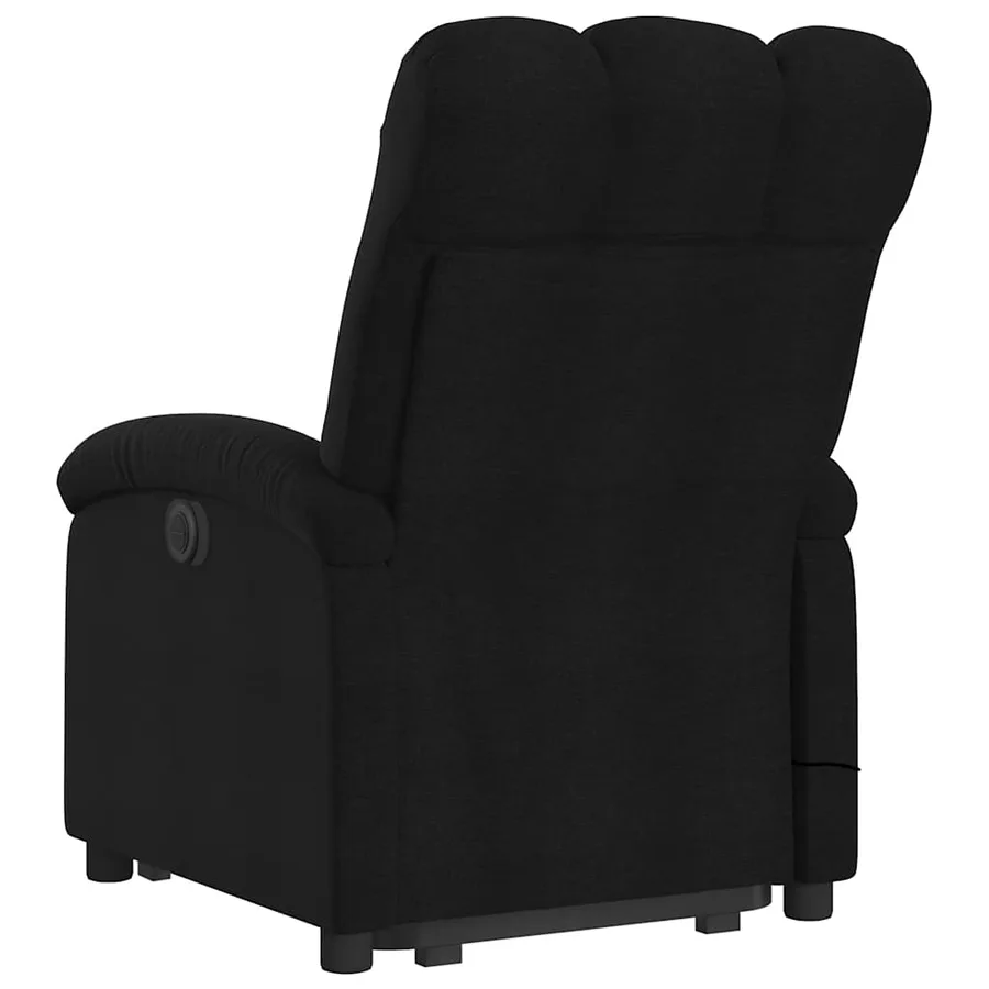 Fauteuil de massage inclinable Noir Tissu - 5