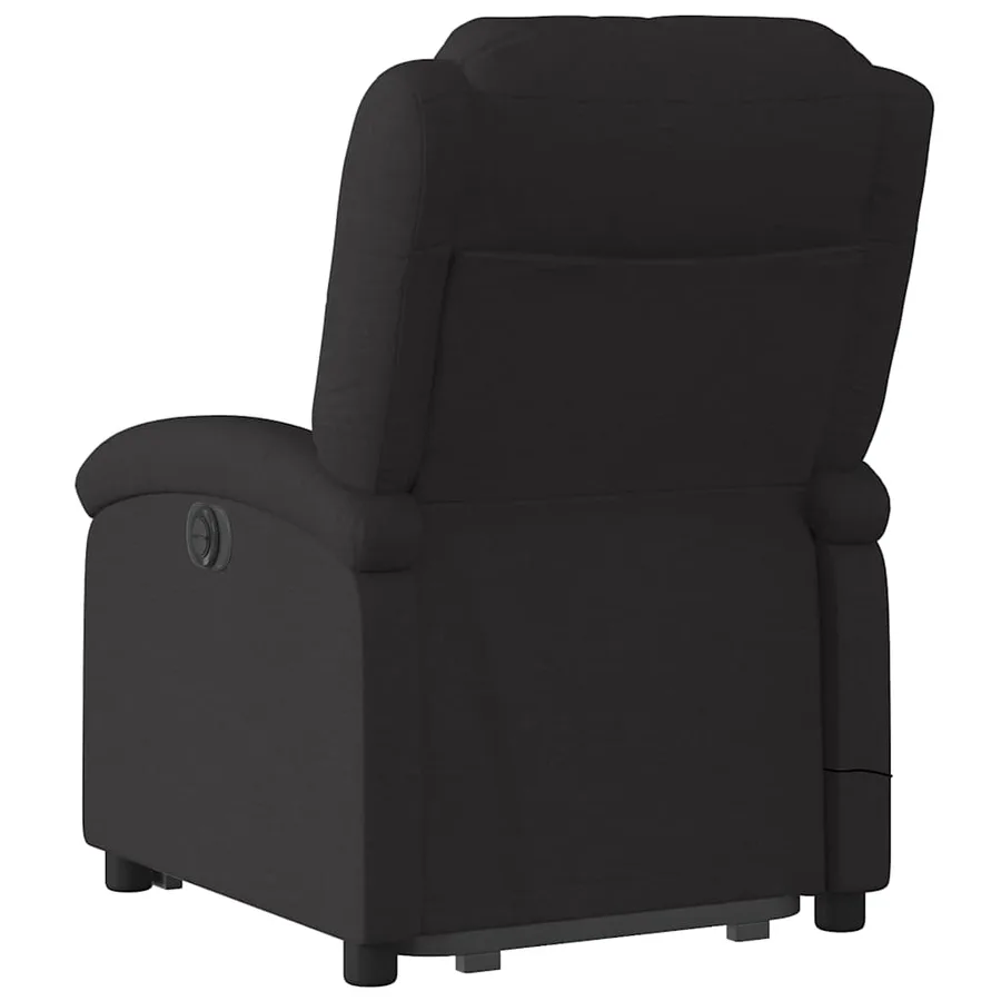 Fauteuil de massage inclinable Noir Tissu - 5