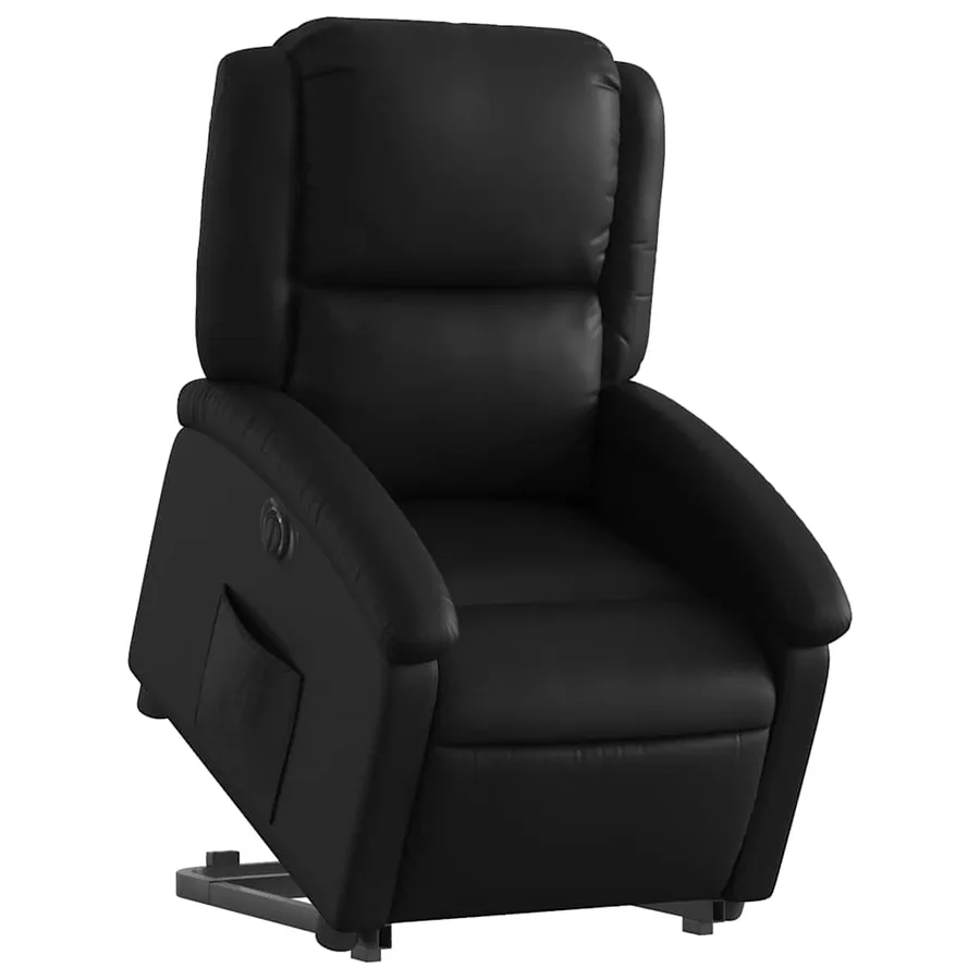 Fauteuil inclinable électrique noir similicuir - 3