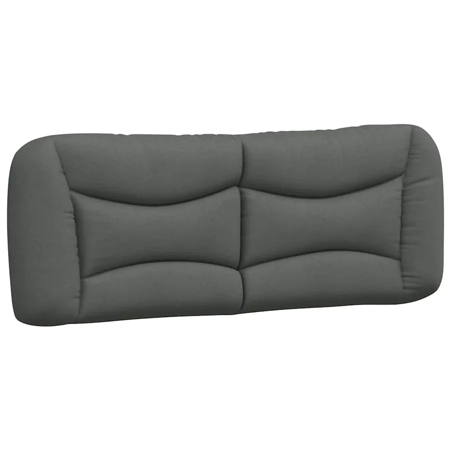 Cadre de lit sans matelas Hvar gris foncé 140x200 cm tissu - 8