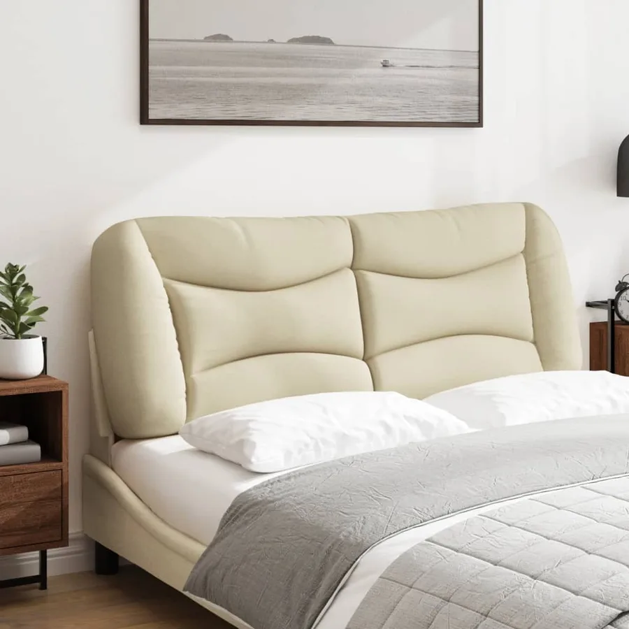 Coussin de tête de lit Hvar crème 140 cm tissu - 3