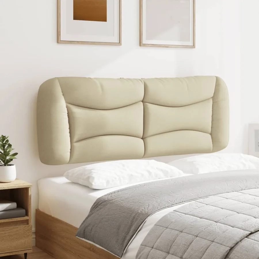 Coussin de tête de lit Hvar crème 140 cm tissu - 4