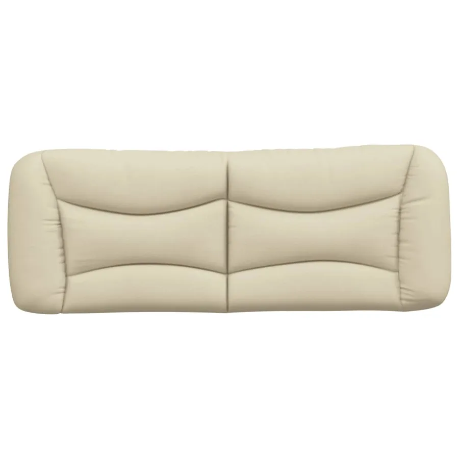 Coussin de tête de lit Hvar crème 140 cm tissu - 5