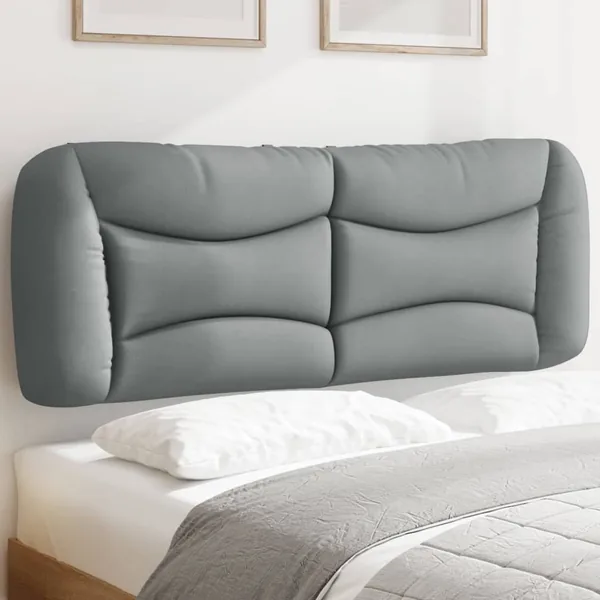 Coussin de tête de lit Hvar gris clair 140 cm tissu