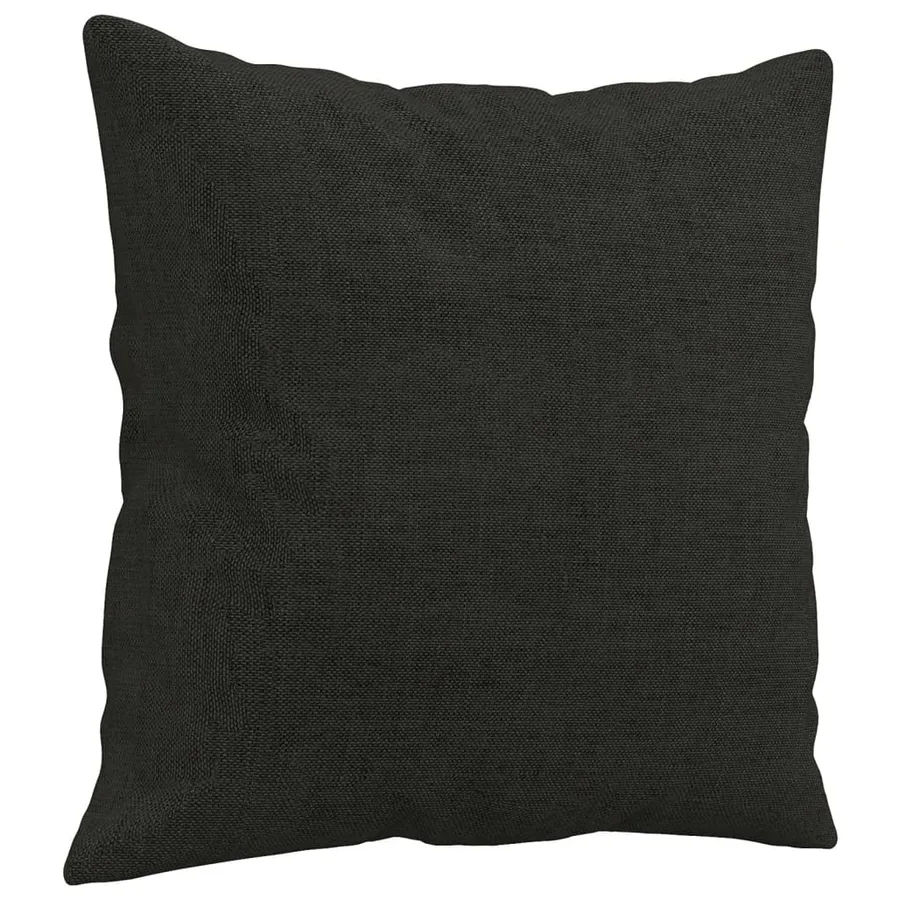 Ensemble de canapés 2 pcs avec coussins noir tissu - 5