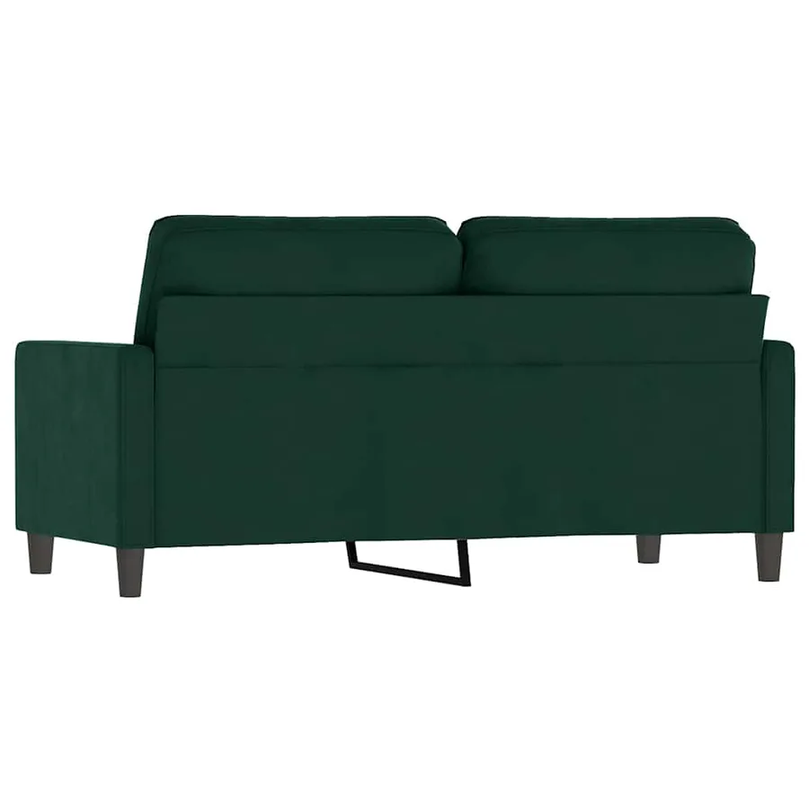 Canapé à 2 places Vert foncé 140 cm Velours - 5