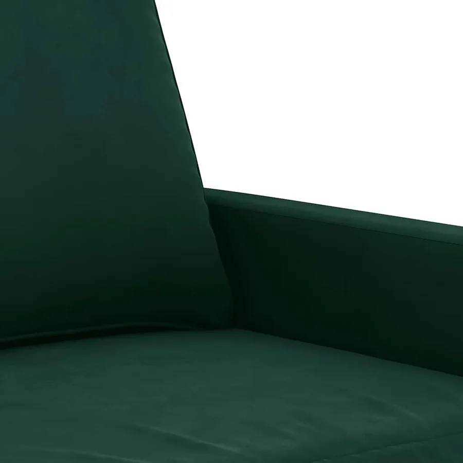 Canapé à 2 places Vert foncé 140 cm Velours - 6