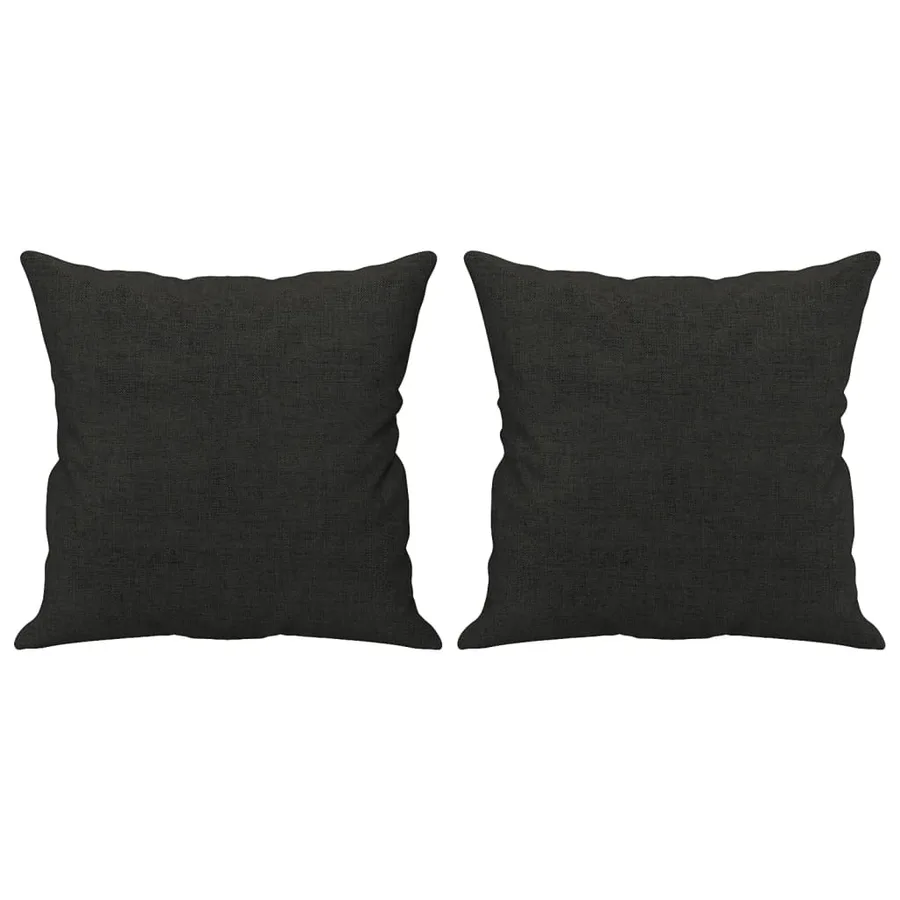 Ensemble de canapés 3 pcs avec coussins noir tissu - 7