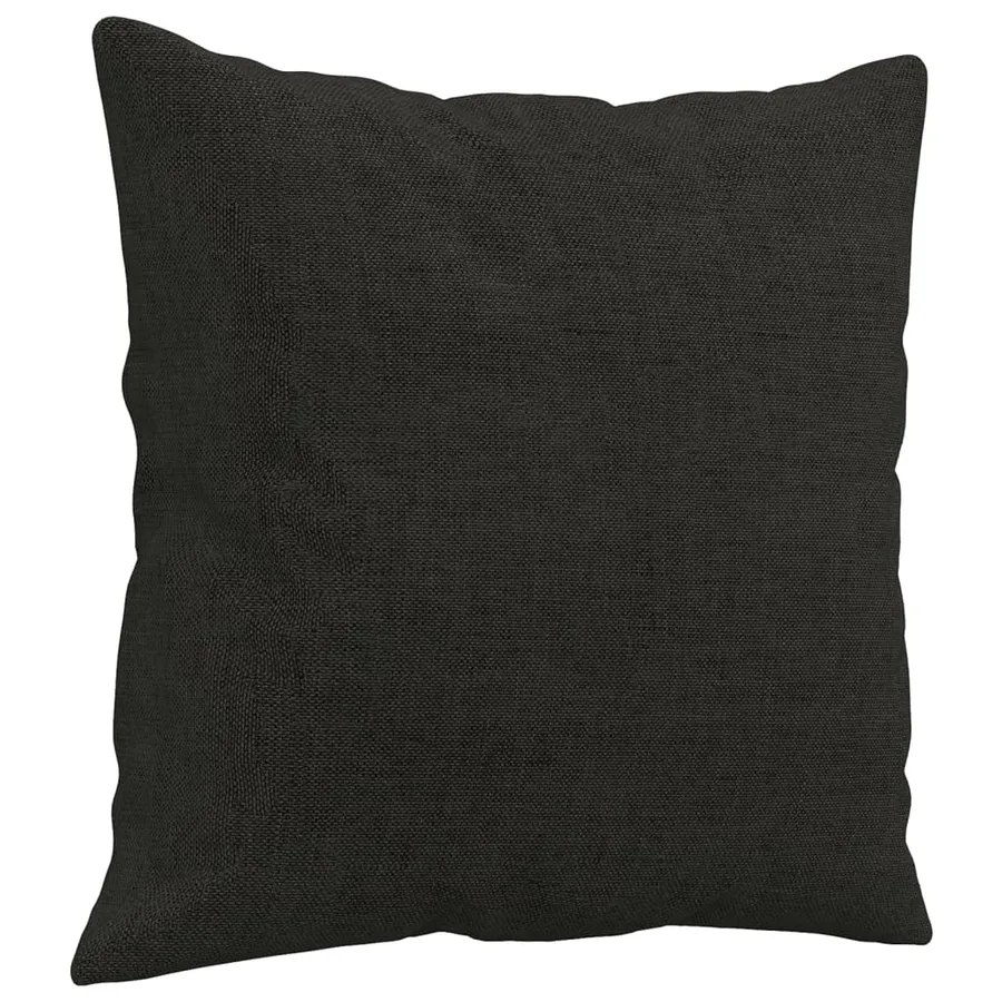 Ensemble de canapés 3 pcs avec coussins noir tissu - 8