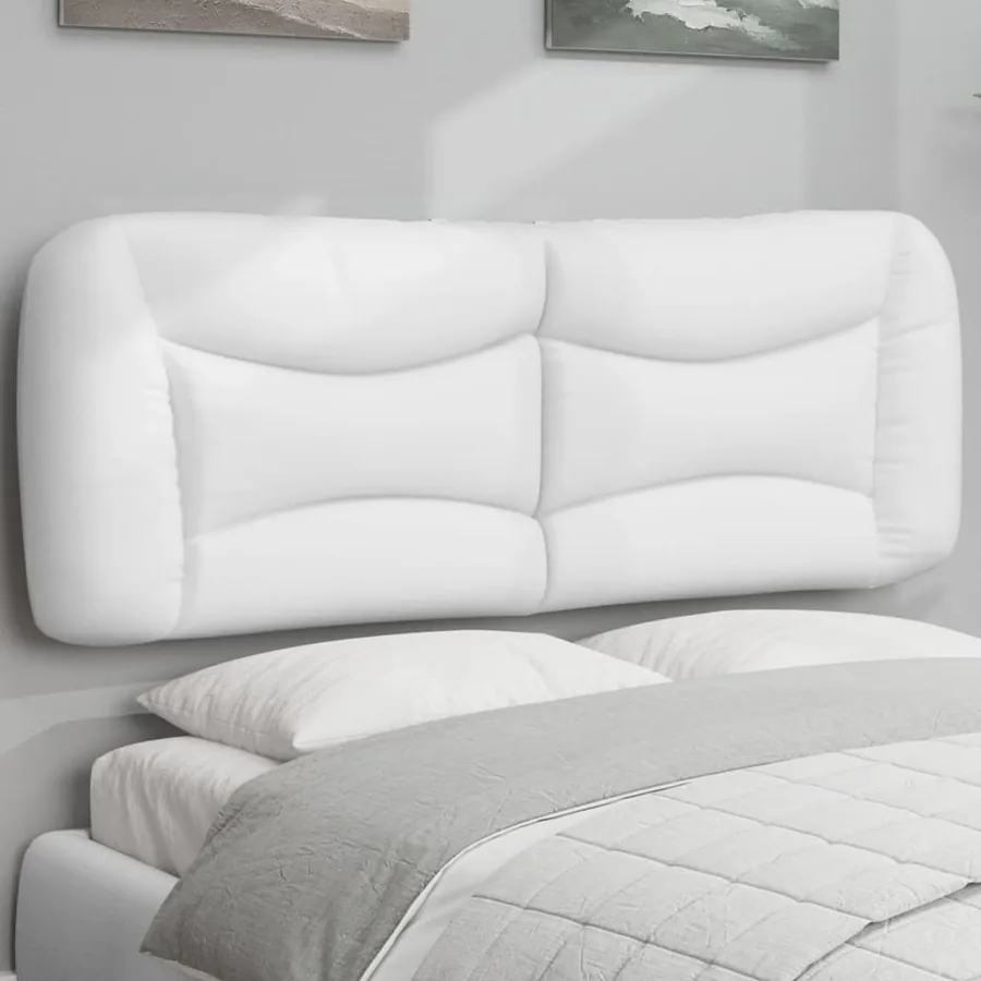 Coussin de tête de lit Hvar blanc 120 cm similicuir