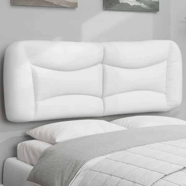 Coussin de tête de lit Hvar blanc 120 cm similicuir
