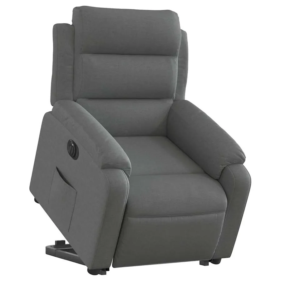 Fauteuil inclinable électrique gris foncé tissu - 3