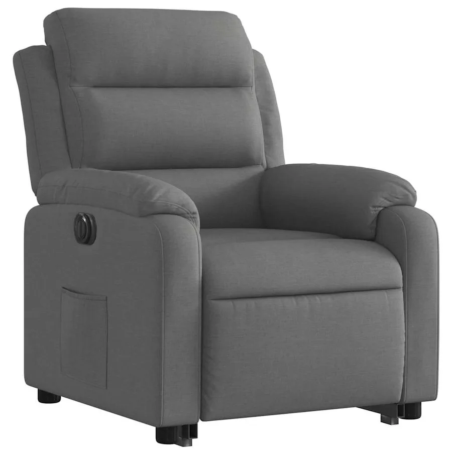 Fauteuil inclinable électrique gris foncé tissu - 4
