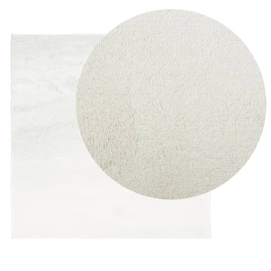Tapis OVIEDO à poils courts crème 120x120 cm - 3