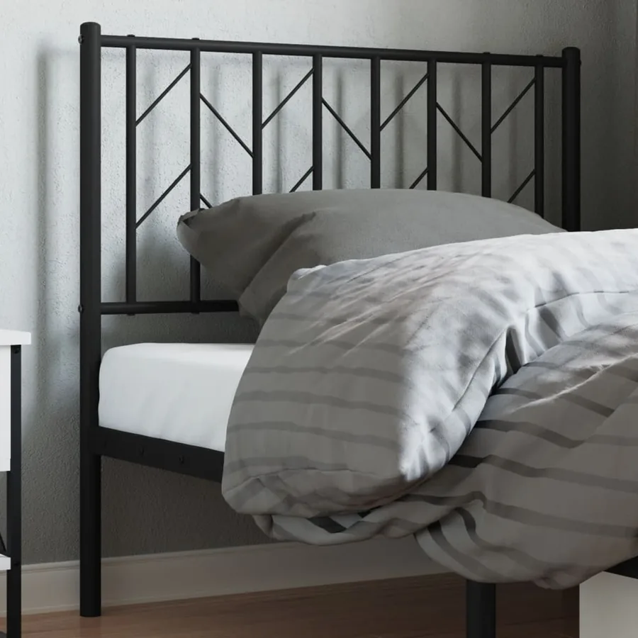 Tête de lit de remplacement métal noir 90 cm