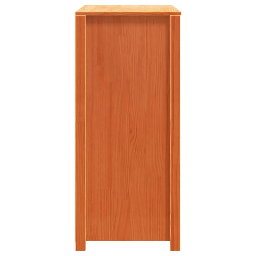 Armoire latérale cire marron 100x40x90 cm bois de pin massif - 8