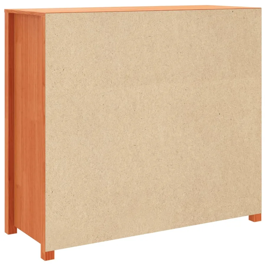 Armoire latérale cire marron 100x40x90 cm bois de pin massif - 9
