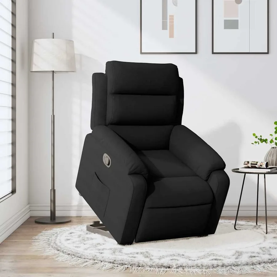 Fauteuil inclinable Noir Velours - 14