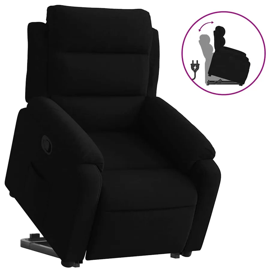 Fauteuil inclinable Noir Velours - 2