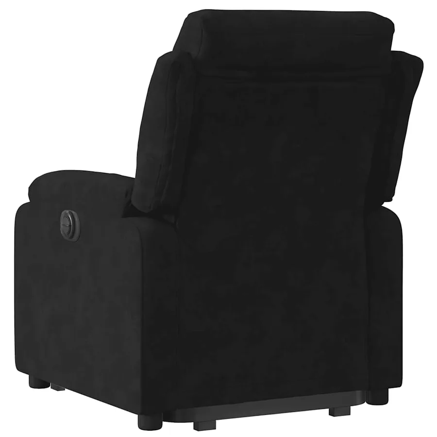 Fauteuil inclinable Noir Velours - 5