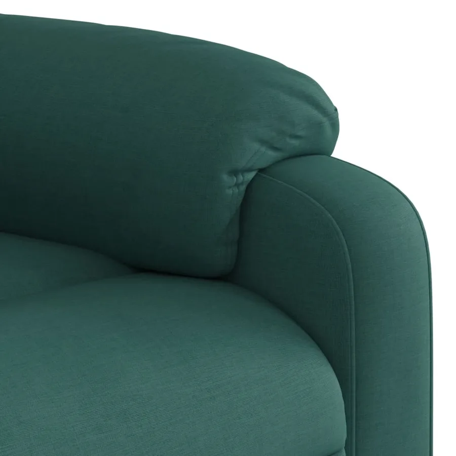 Fauteuil inclinable vert foncé tissu - 10