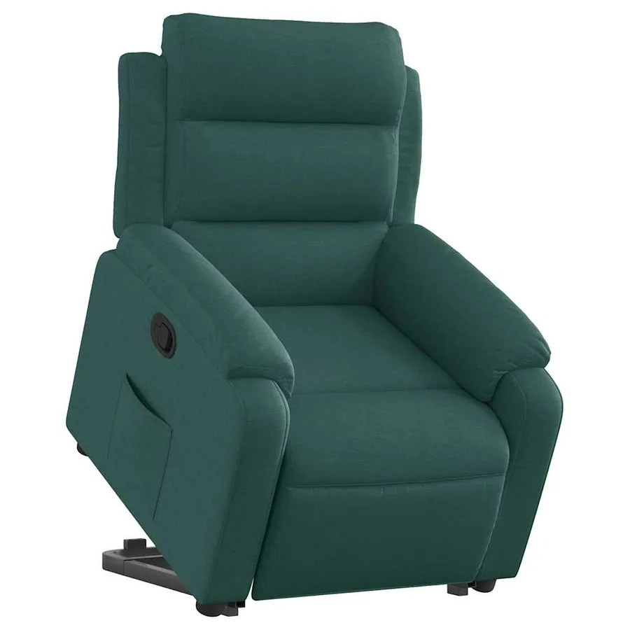 Fauteuil inclinable vert foncé tissu - 3