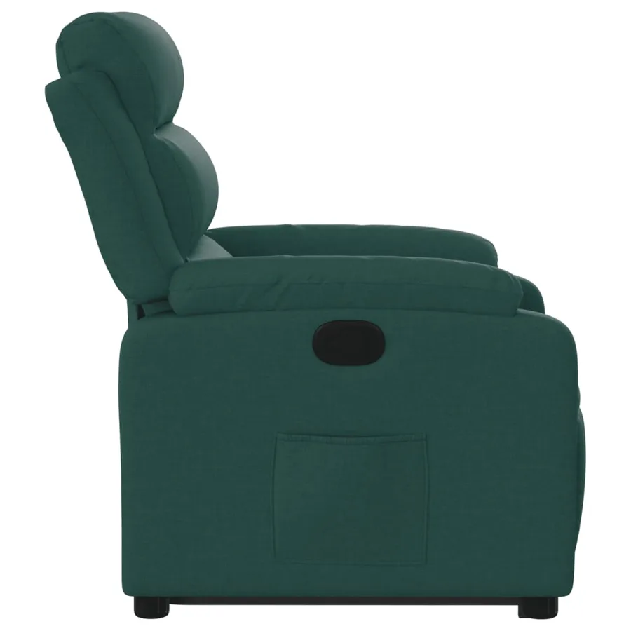 Fauteuil inclinable vert foncé tissu - 9