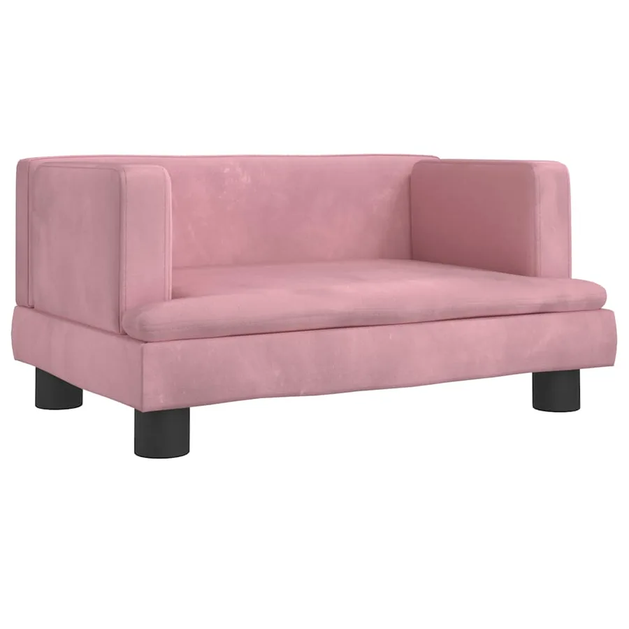 Lit pour chien rose 60x40x30 cm velours - 2