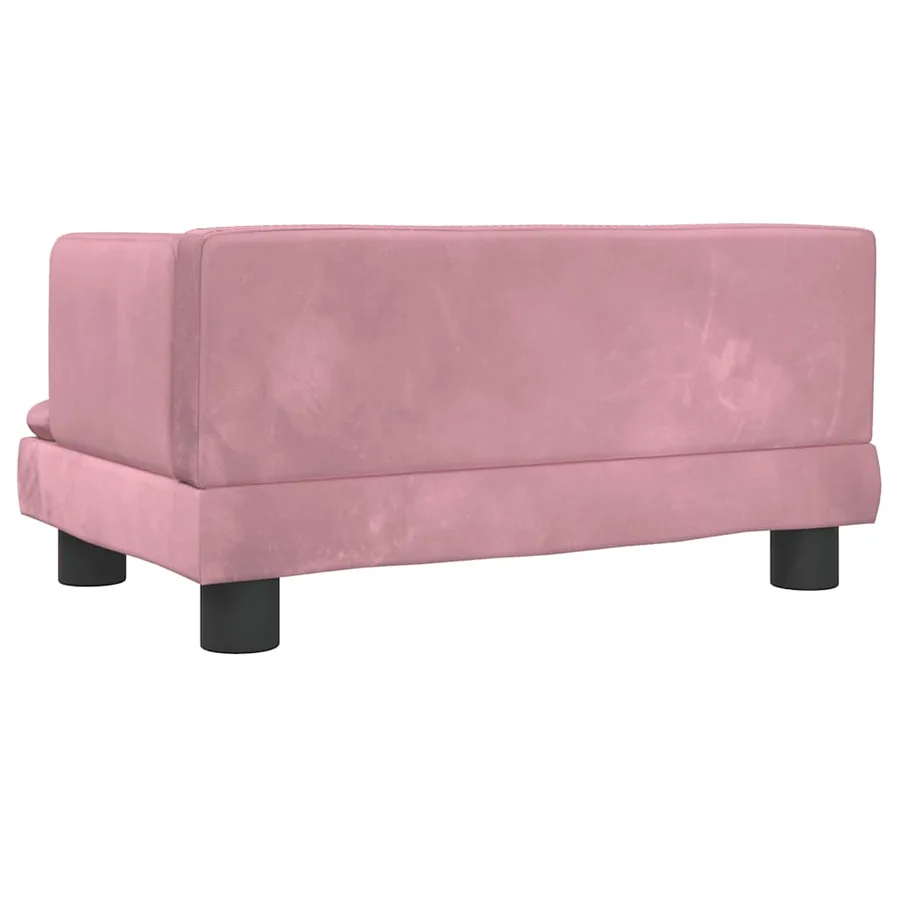 Lit pour chien rose 60x40x30 cm velours - 5