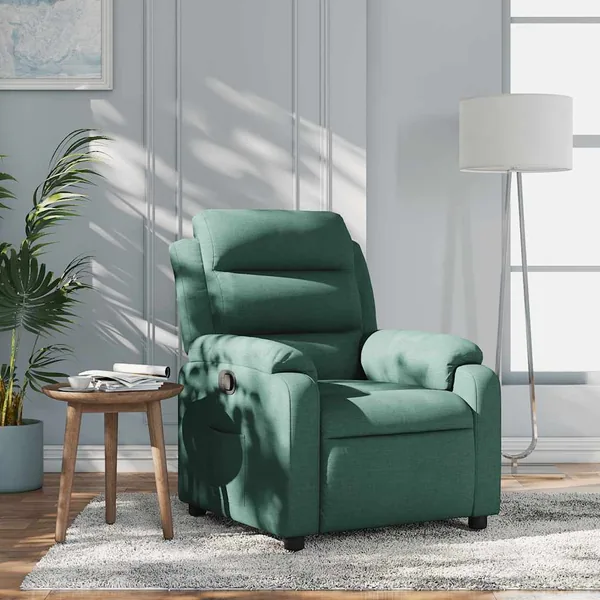 Fauteuil inclinable Vert foncé Tissu
