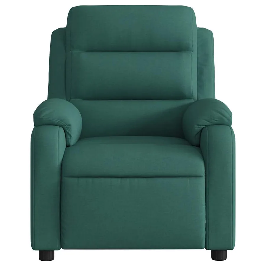 Fauteuil inclinable Vert foncé Tissu - 6