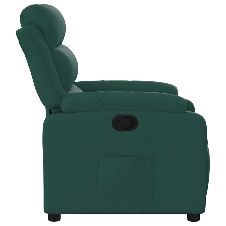 Fauteuil inclinable Vert foncé Tissu - 7