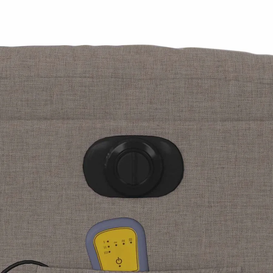 Fauteuil inclinable de massage électrique Taupe Tissu - 13