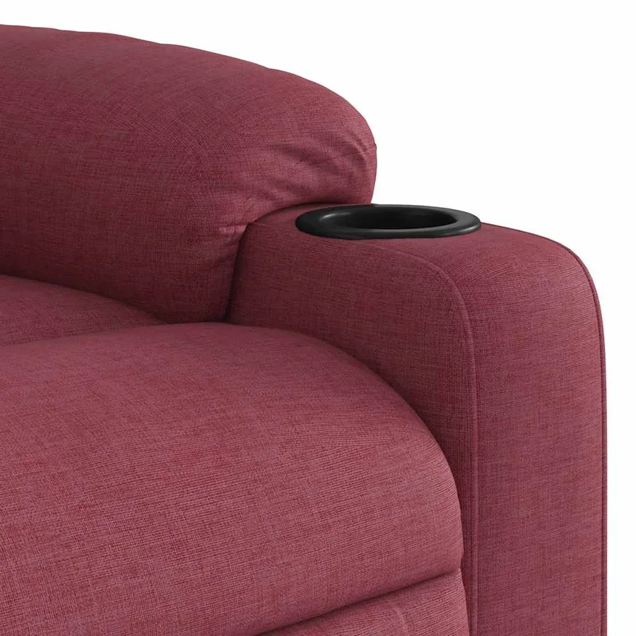 Fauteuil de massage inclinable électrique Rouge bordeaux Tissu - 11