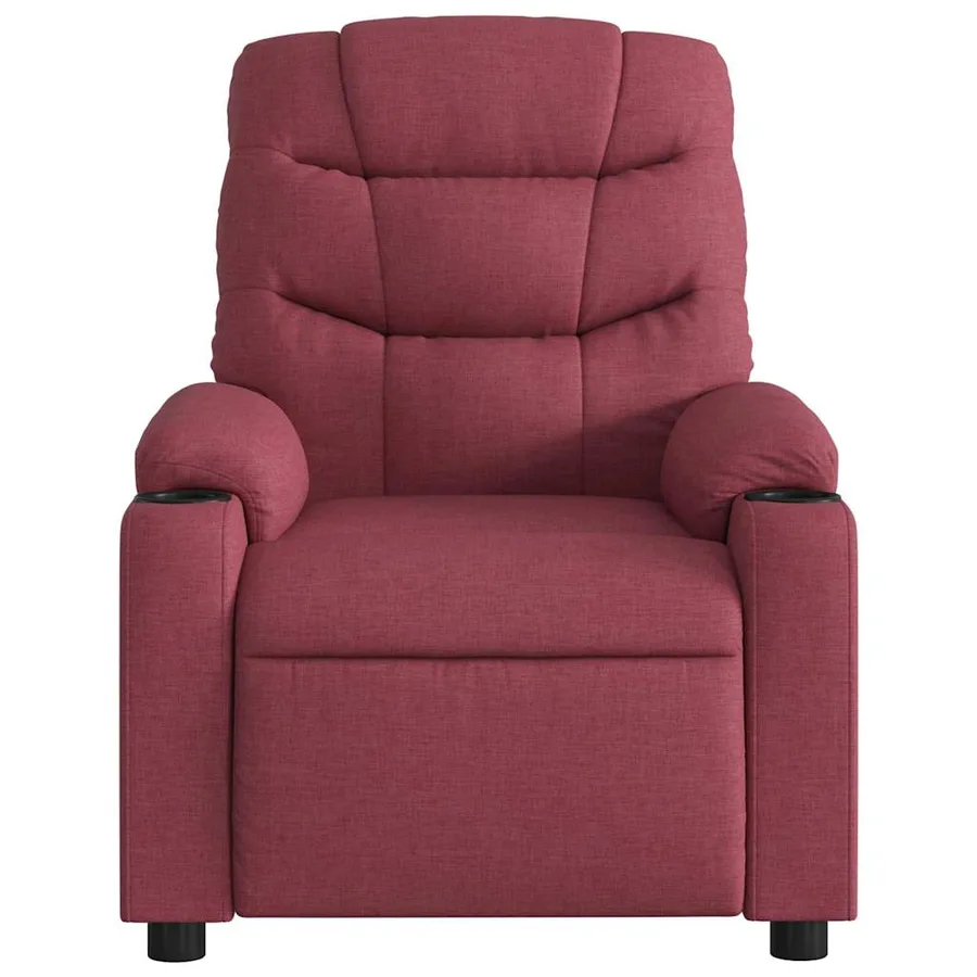Fauteuil de massage inclinable électrique Rouge bordeaux Tissu - 9