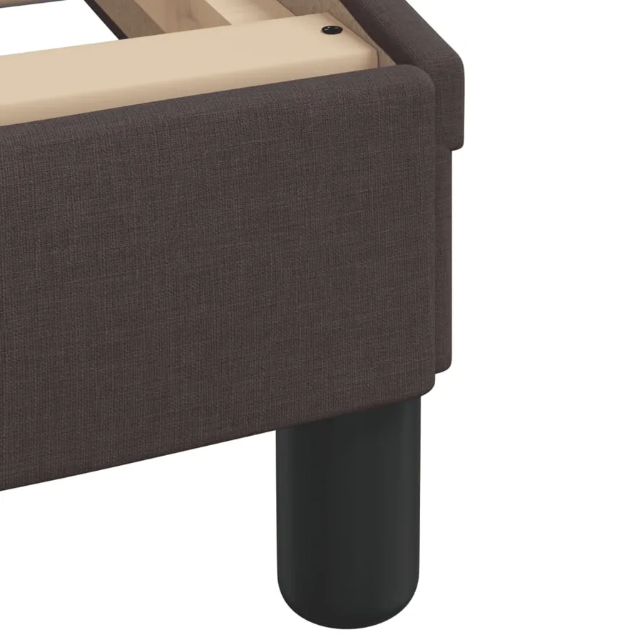 Lit avec matelas Dover marron foncé 100x200 cm tissu - 6