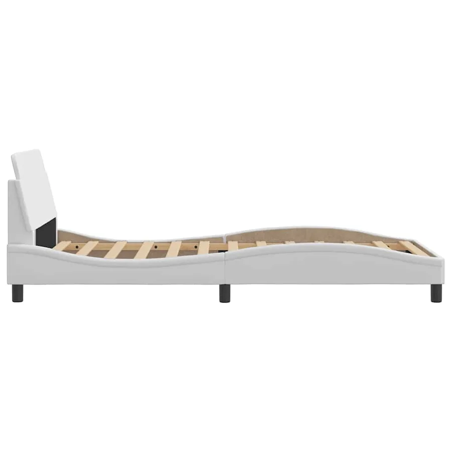 Cadre de lit Dover blanc 100x200 cm similicuir - 5