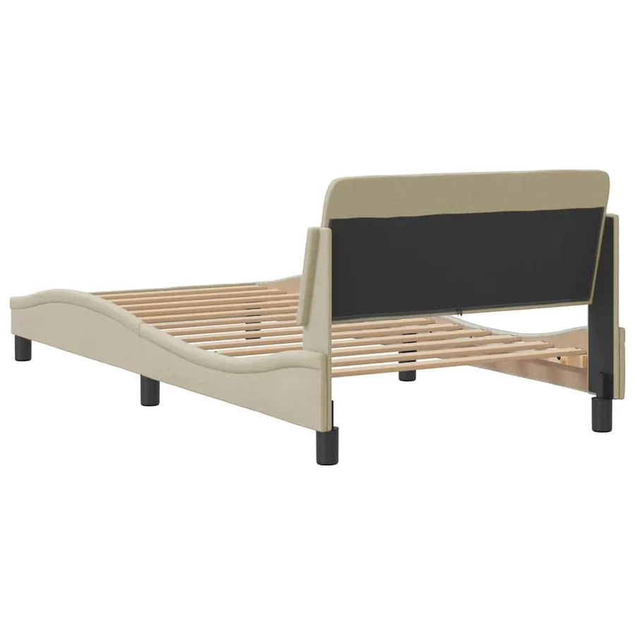 Cadre de lit Dover crème 100x200 cm tissu - 6