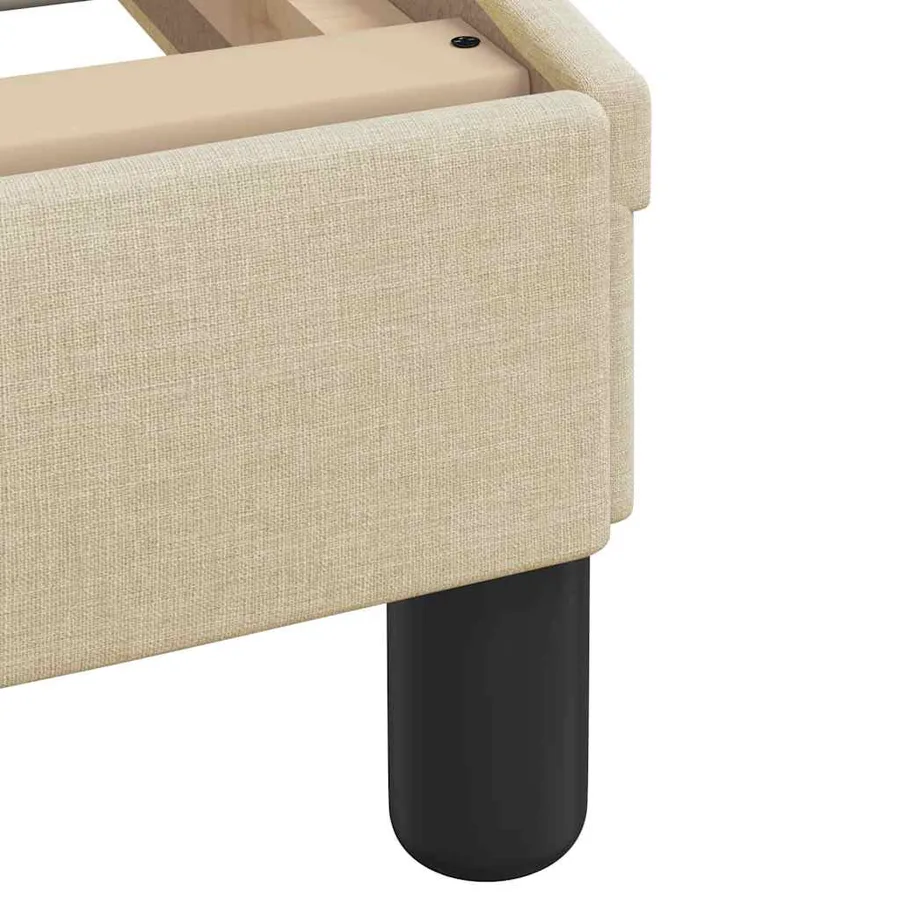 Cadre de lit Dover crème 100x200 cm tissu - 7