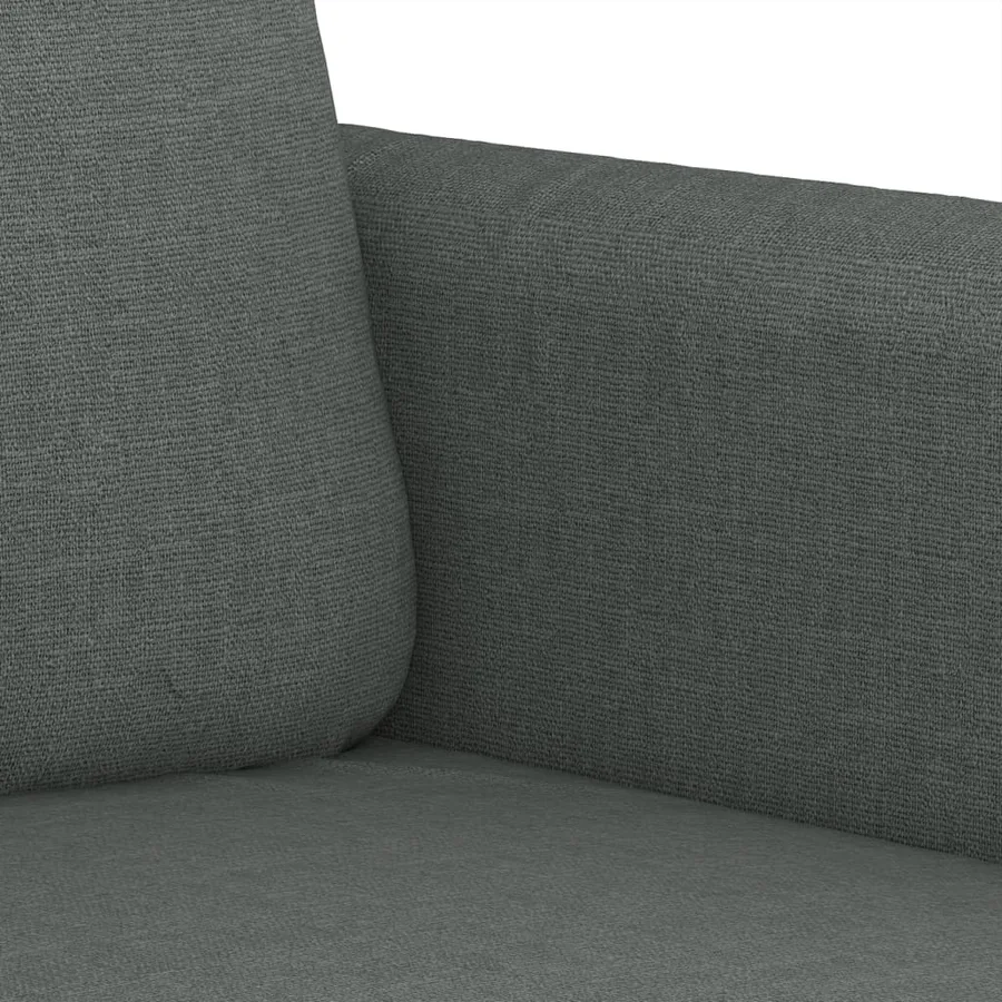 Ensemble de canapés 2 pcs avec coussins Gris foncé Tissu - 5