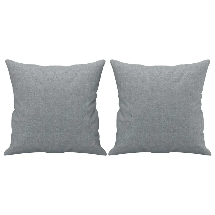 Canapé 2 places avec oreillers gris clair 120 cm tissu - 5