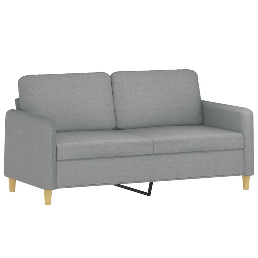 Ensemble de canapés 3 pcs coussins gris clair tissu - 4