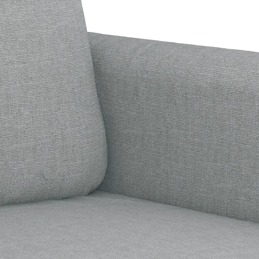 Ensemble de canapés 3 pcs coussins gris clair tissu - 6